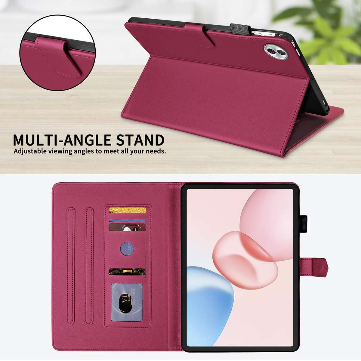 For Honor Pad 10 12.1 inch 2025 Rhombus Lattice Leather Tablet Case(Red)