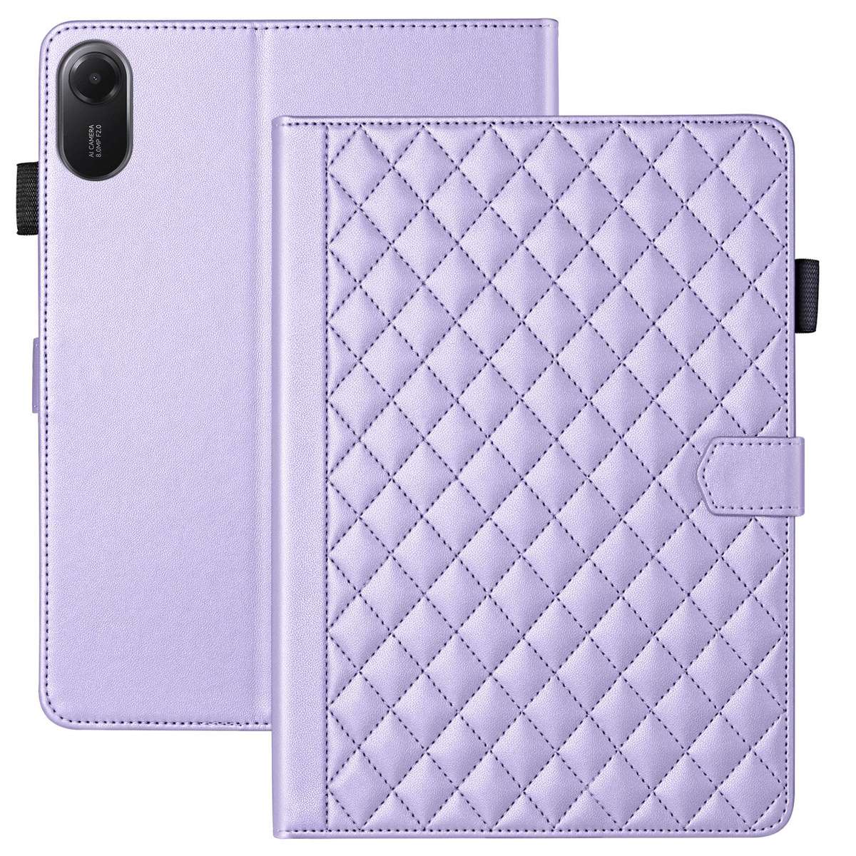 For Xiaomi Redmi Pad 2 / Pad SE 2025 Rhombus Lattice Leather Tablet Case(Purple)