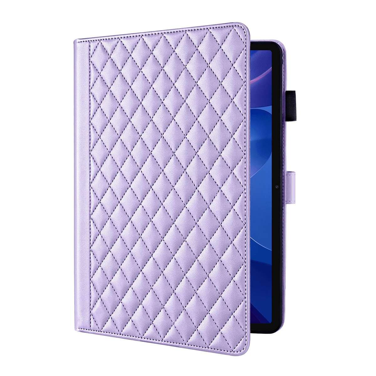 For Xiaomi Redmi Pad 2 / Pad SE 2025 Rhombus Lattice Leather Tablet Case(Purple)