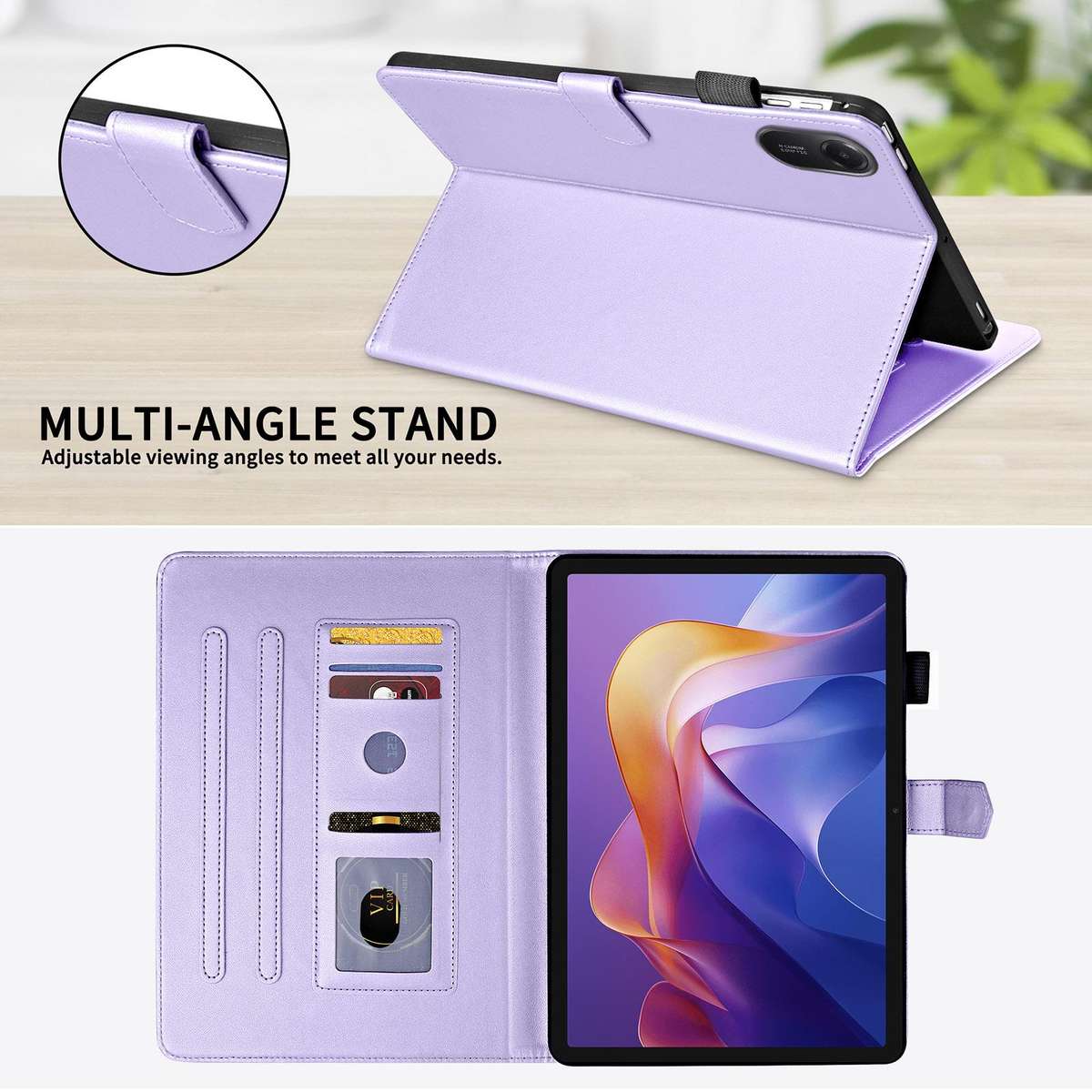 For Xiaomi Redmi Pad 2 / Pad SE 2025 Rhombus Lattice Leather Tablet Case(Purple)
