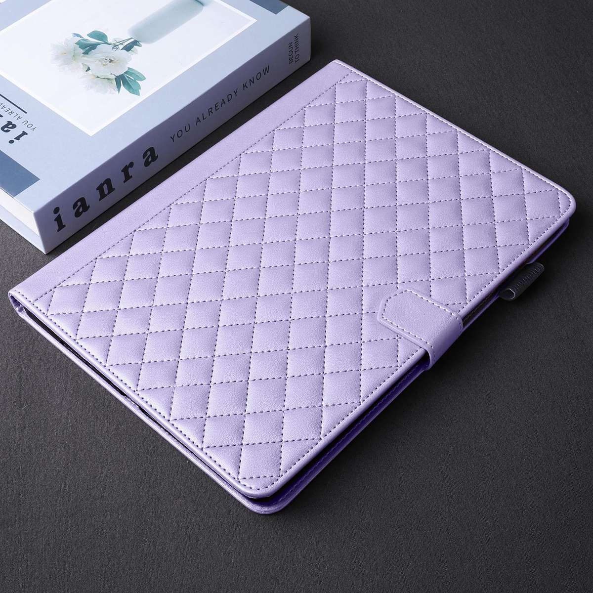 For Xiaomi Redmi Pad 2 / Pad SE 2025 Rhombus Lattice Leather Tablet Case(Purple)