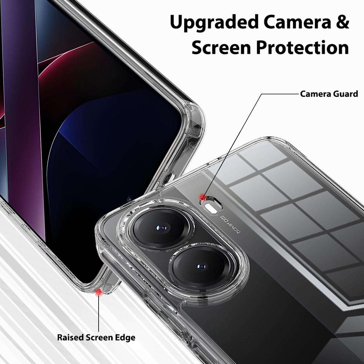 For Xiaomi Poco X7 Pro Scratchproof Acrylic TPU Phone Case(Transparent)
