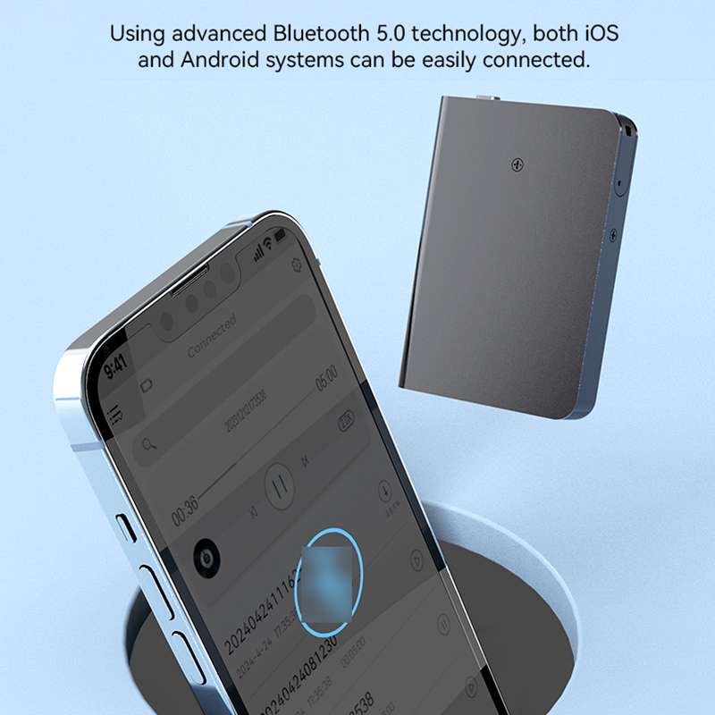 Q61A Portable Smart Voice Recorder Support APP Control, Memory:64GB(Black)