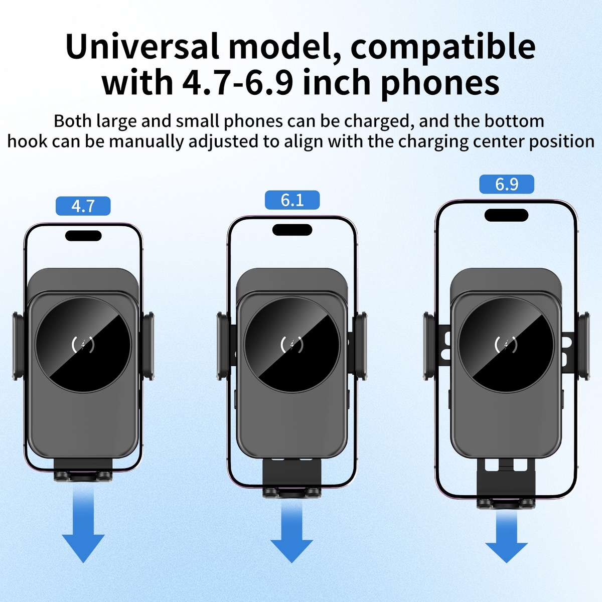 M7 Intelligent Sensing Fast Wireless Charging Car Holder(Black)