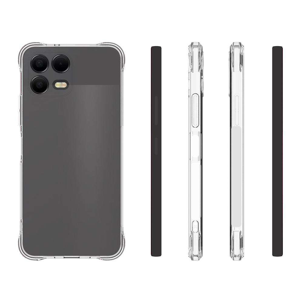 For T-Mobile Revvl 8 Pro 5G Shockproof Non-slip Thickening TPU Phone Case(Transparent)