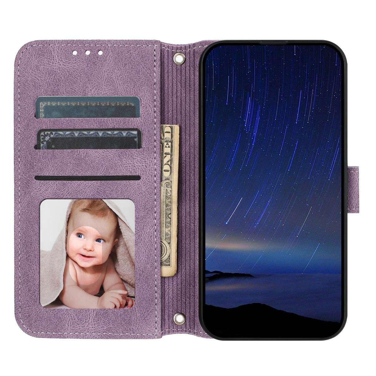 For Redmi K80 Ultra Embossed Stripes Skin Feel Leather Phone Case(Light Purple)
