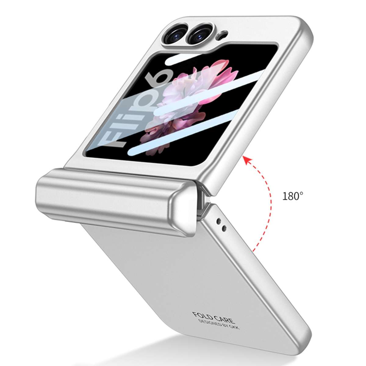 For Samsung Galaxy Z Flip6 / Flip7 FE GKK Integrated Magnetic Full Coverage Flip Phone ... (Black)