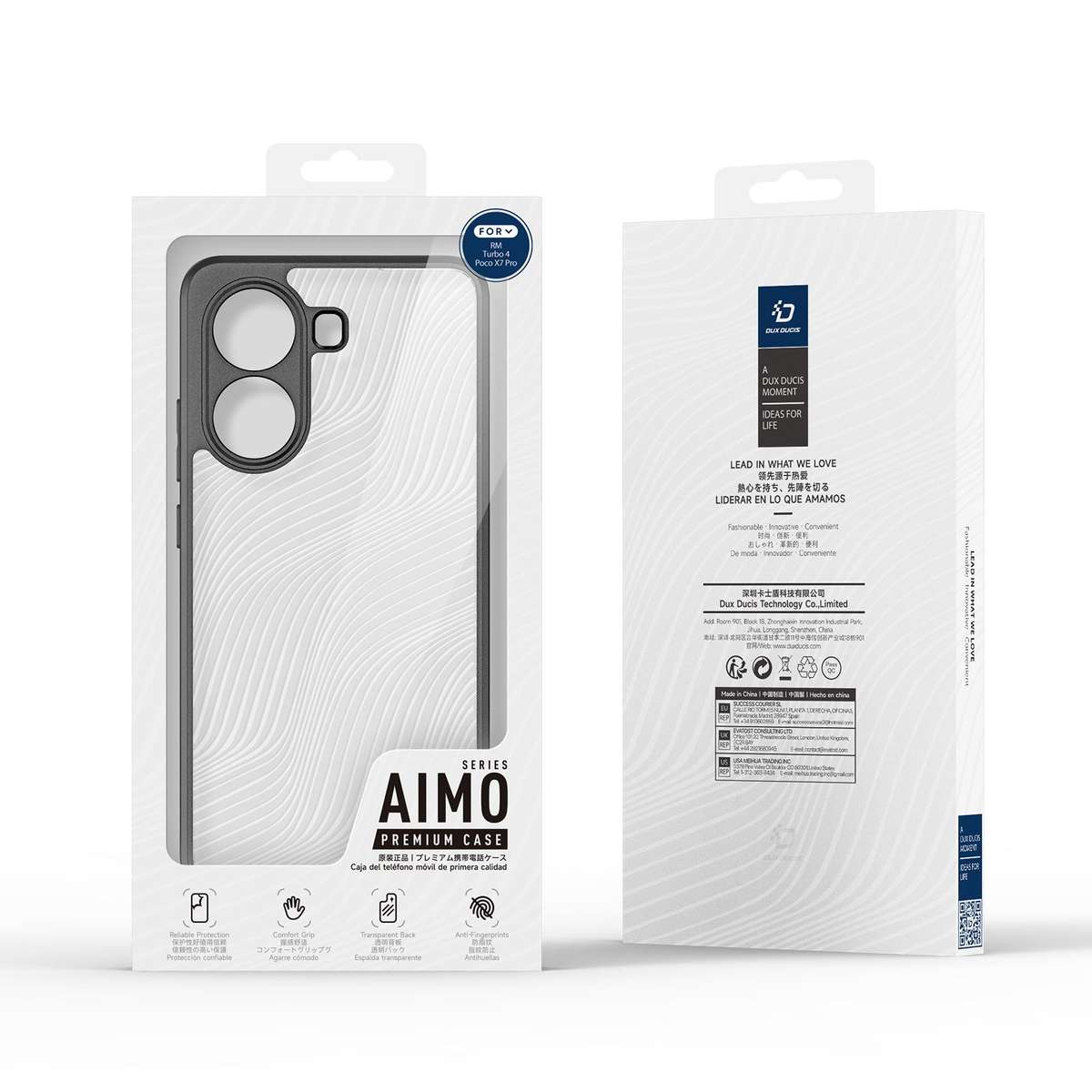 For Redmi Turbo 4 DUX DUCIS Aimo Series TPU + PC Frosted Feel Phone Case(Black)