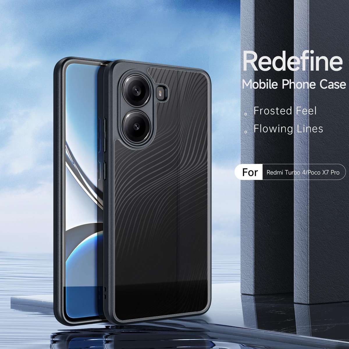For Xiaomi Poco X7 Pro DUX DUCIS Aimo Series TPU + PC Frosted Feel Phone Case(Black)