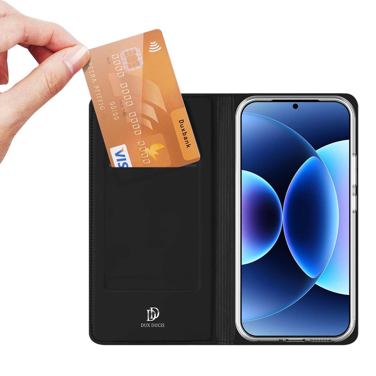 For Xiaomi 17 Pro DUX DUCIS Skin Pro Series Flip Leather Phone Case(Black)
