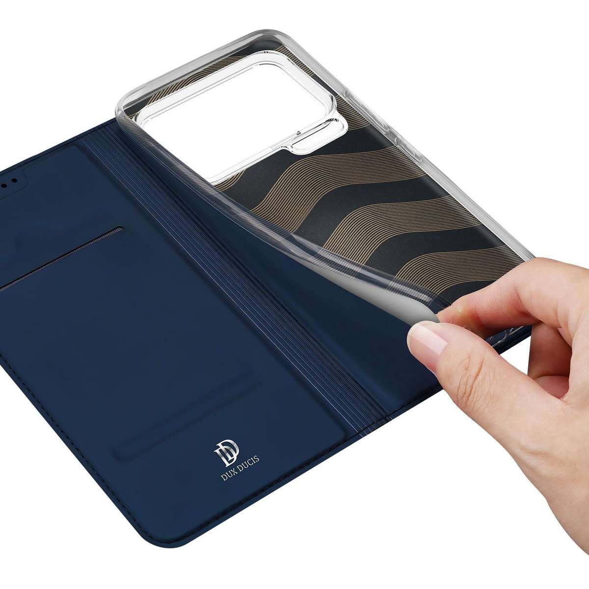 For Xiaomi 17 Pro DUX DUCIS Skin Pro Series Flip Leather Phone Case(Blue)