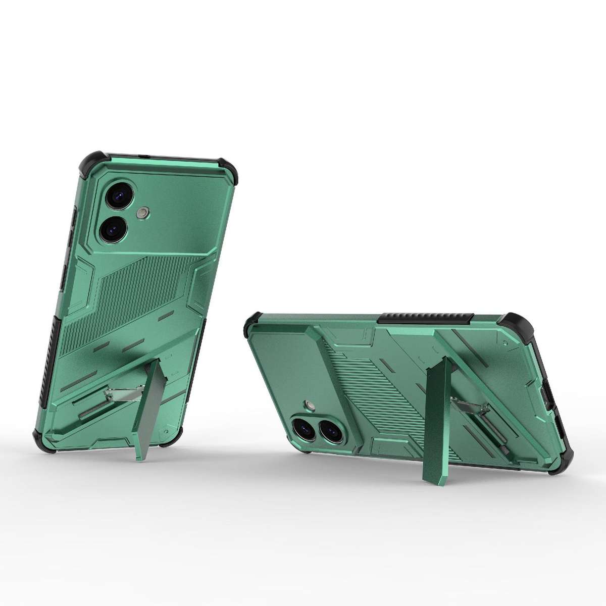 For Samsung Galaxy S26 Edge 5G Punk Armor 2 in 1 PC + TPU Shockproof Phone Case with I ... (Green)