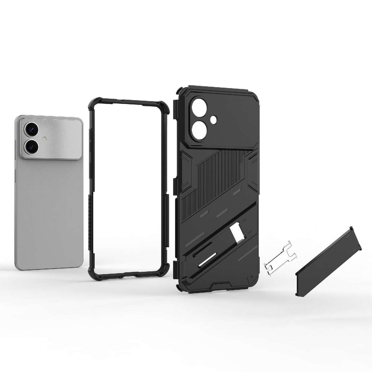 For Samsung Galaxy S26 Edge 5G Punk Armor 2 in 1 PC + TPU Shockproof Phone Case with I ... (Green)