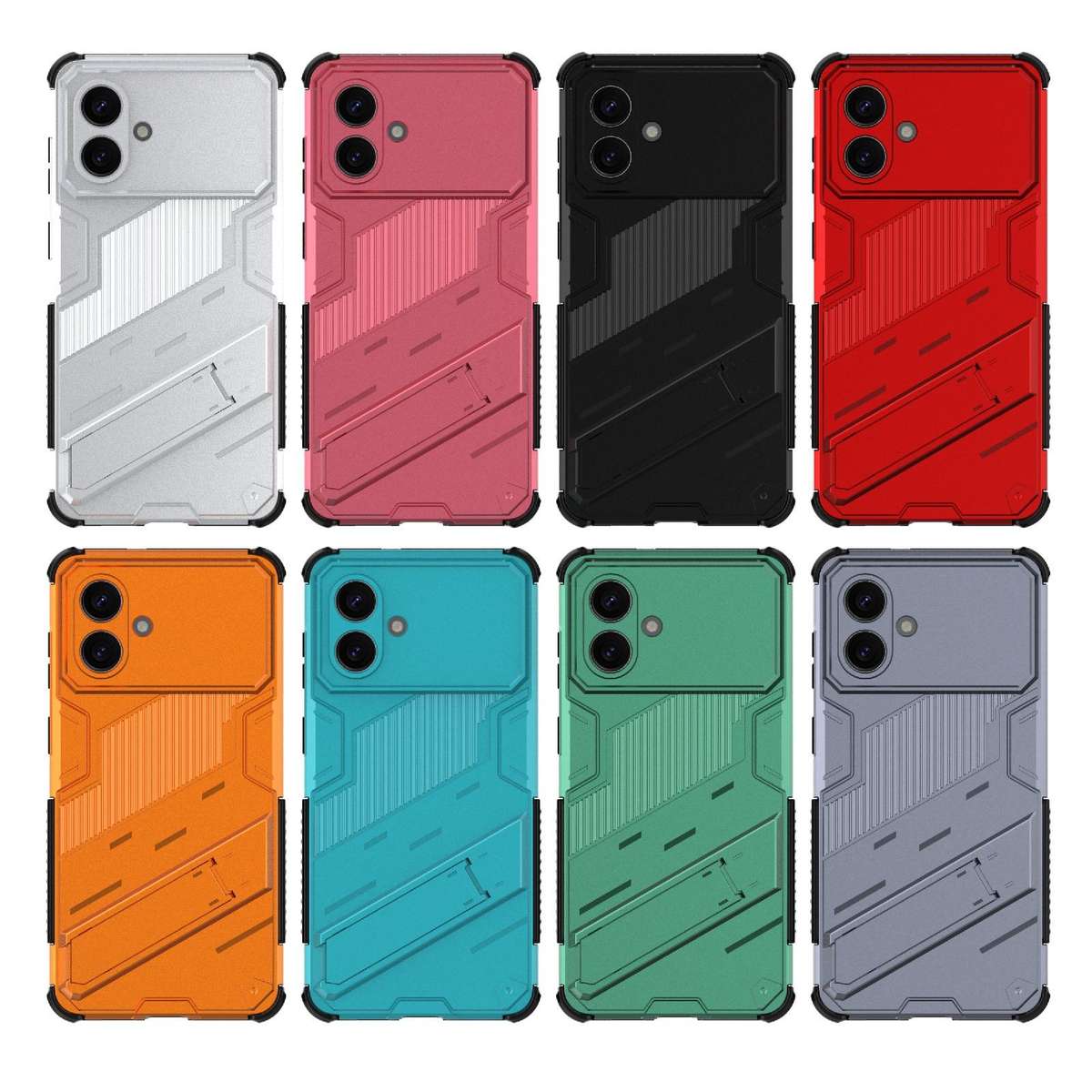 For Samsung Galaxy S26 Edge 5G Punk Armor 2 in 1 PC + TPU Shockproof Phone Case with I ... (Green)