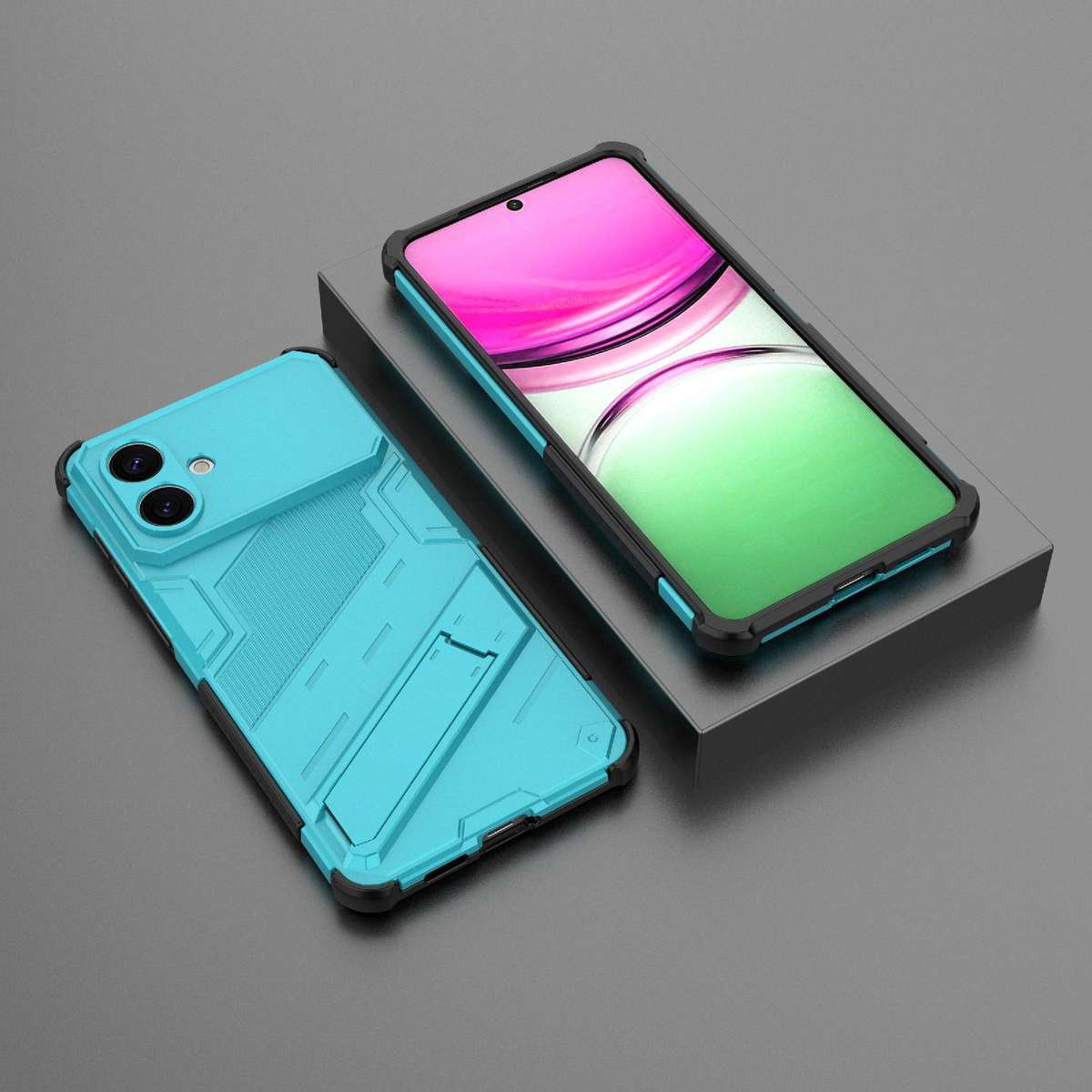 For Samsung Galaxy S26 Edge 5G Punk Armor 2 in 1 PC + TPU Shockproof Phone Case with In ... (Blue)