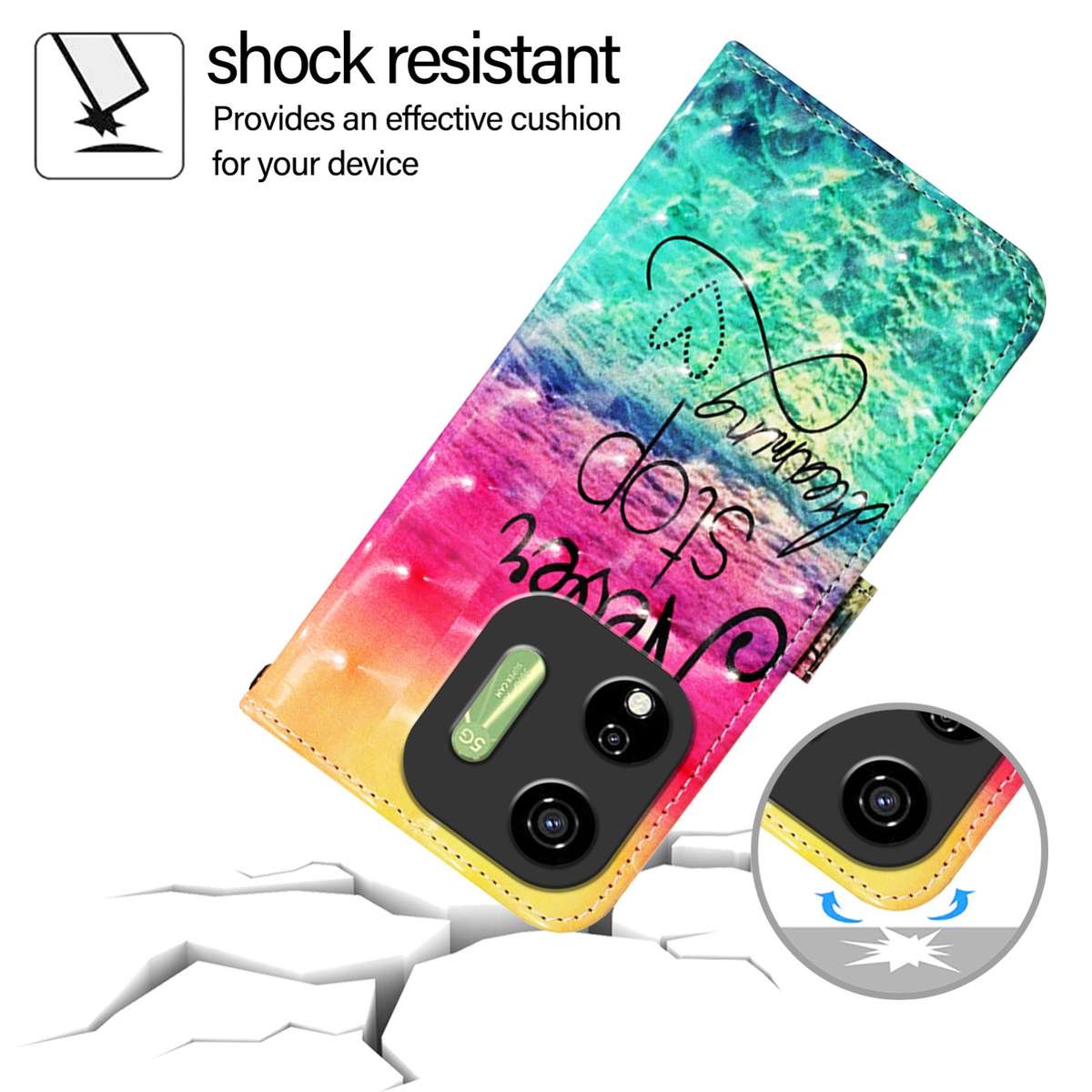 For Itel P55 5G 3D Painting Horizontal Flip Leather Phone Case(Chasing Dreams)