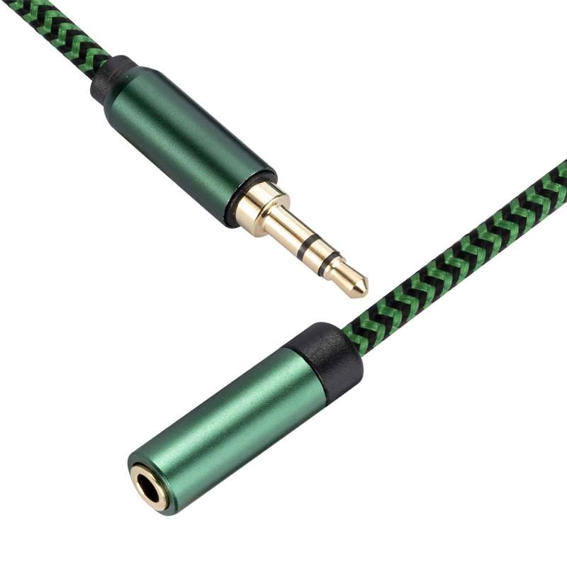 2m AUX 3.5mm Male to 3.5mm Female Cable Audio Cable(Green)