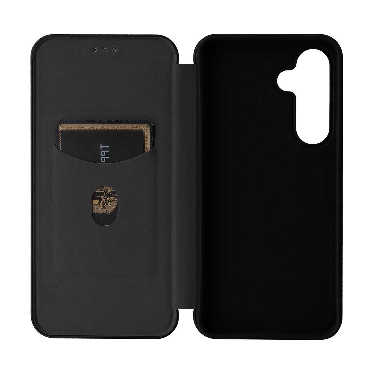 For Samsung Galaxy S24 FE 5G Carbon Fiber Texture Flip Leather Phone Case(Black)