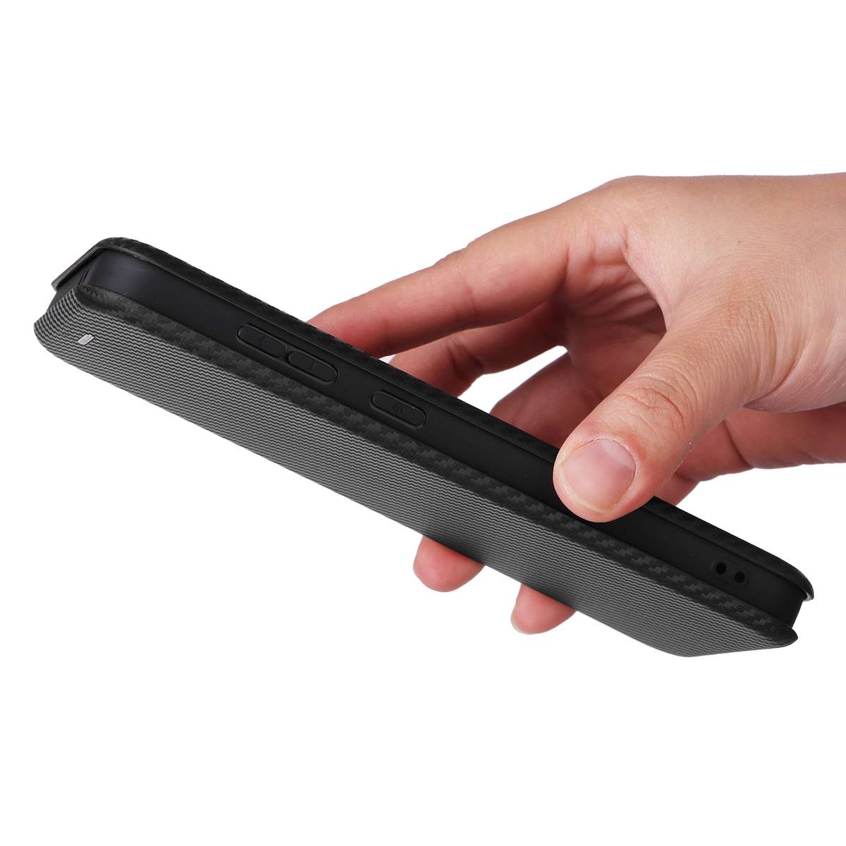For Samsung Galaxy S24 FE 5G Carbon Fiber Texture Flip Leather Phone Case(Black)