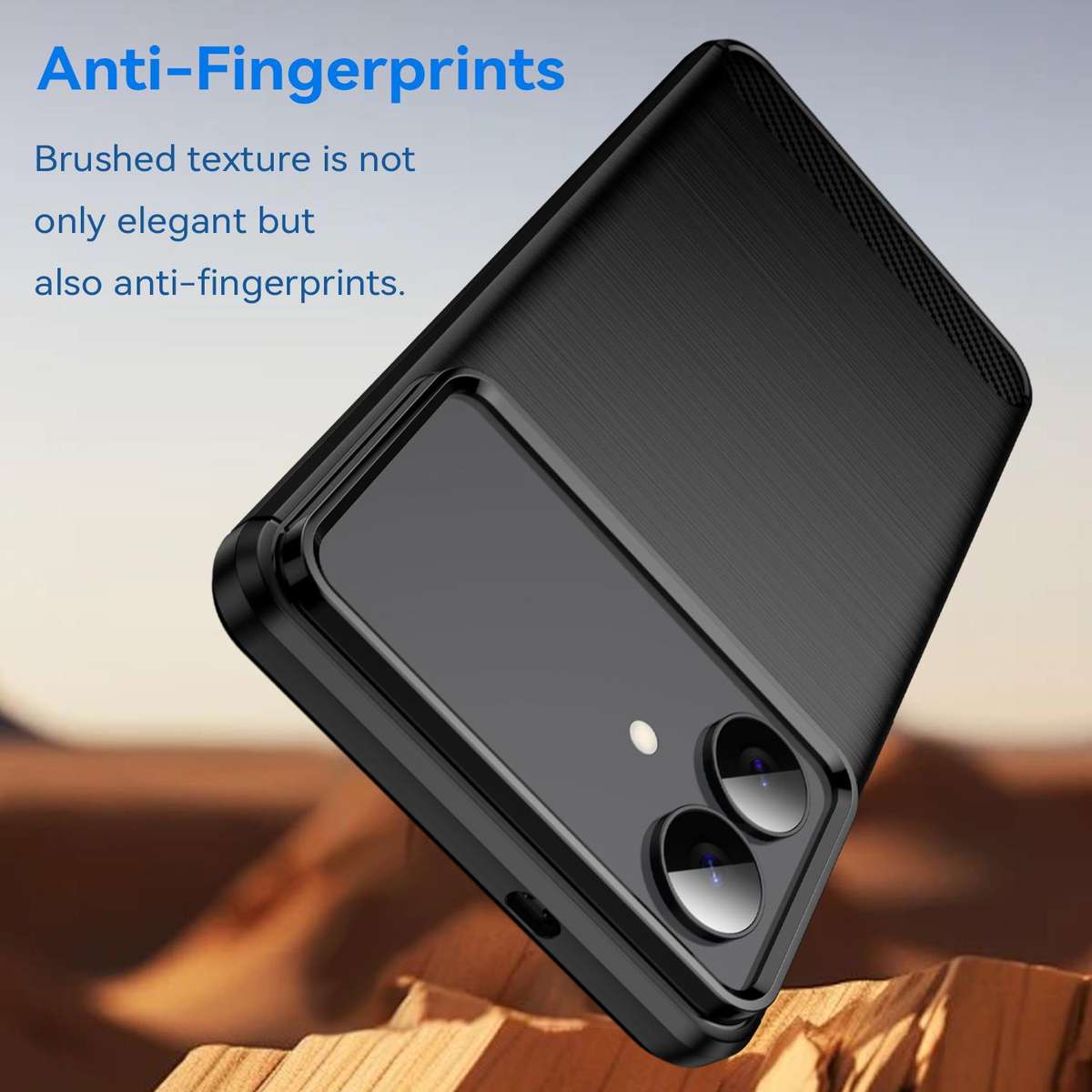 For Samsung Galaxy S26 Edge 5G Carbon Fiber Brushed Texture TPU Phone Case(Black)