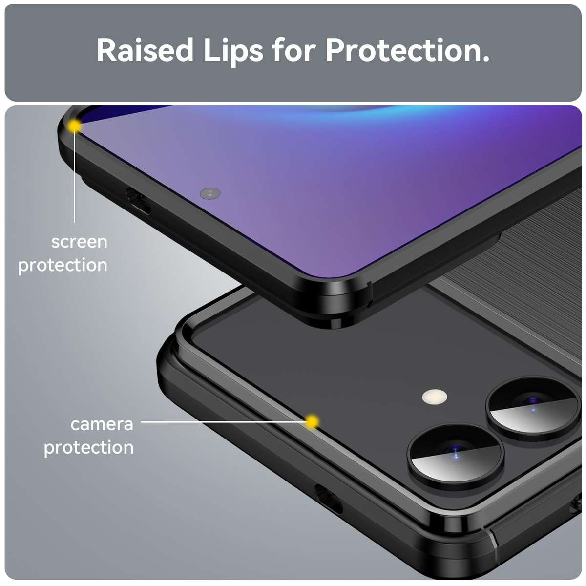 For Samsung Galaxy S26 Edge 5G Carbon Fiber Brushed Texture TPU Phone Case(Black)