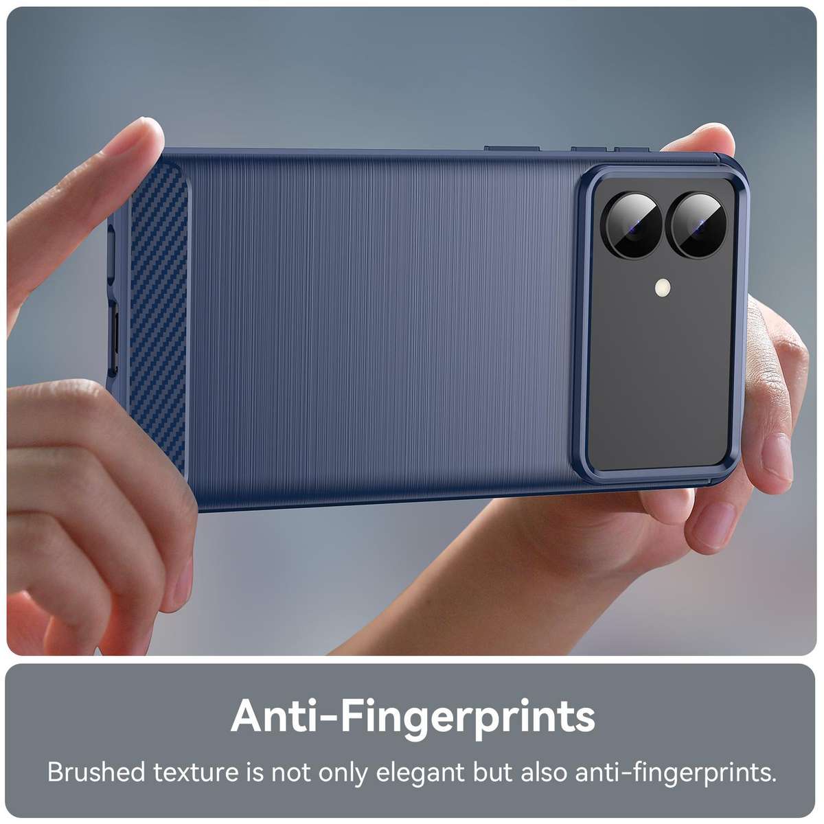 For Samsung Galaxy S26 Edge 5G Carbon Fiber Brushed Texture TPU Phone Case(Blue)