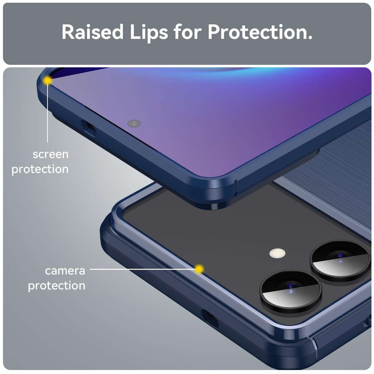 For Samsung Galaxy S26 Edge 5G Carbon Fiber Brushed Texture TPU Phone Case(Blue)