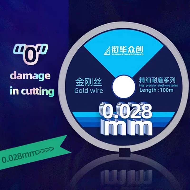 0.03mm x 100m Curved LCD Screen Separation Diamond Wire