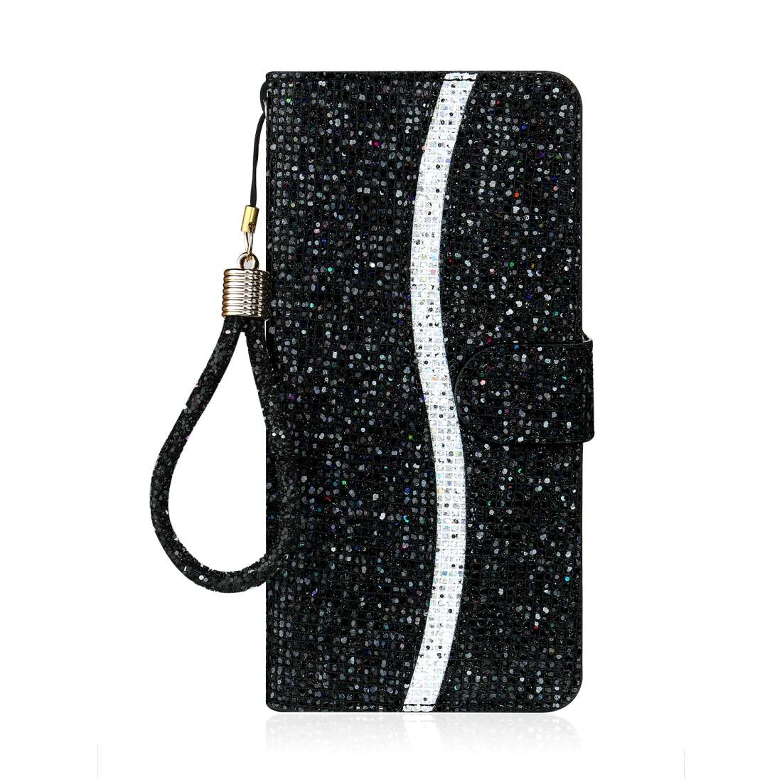For Samsung Galaxy Note 20 Glitter Powder Horizontal Flip Leather Case with Card Slots & Holder & La