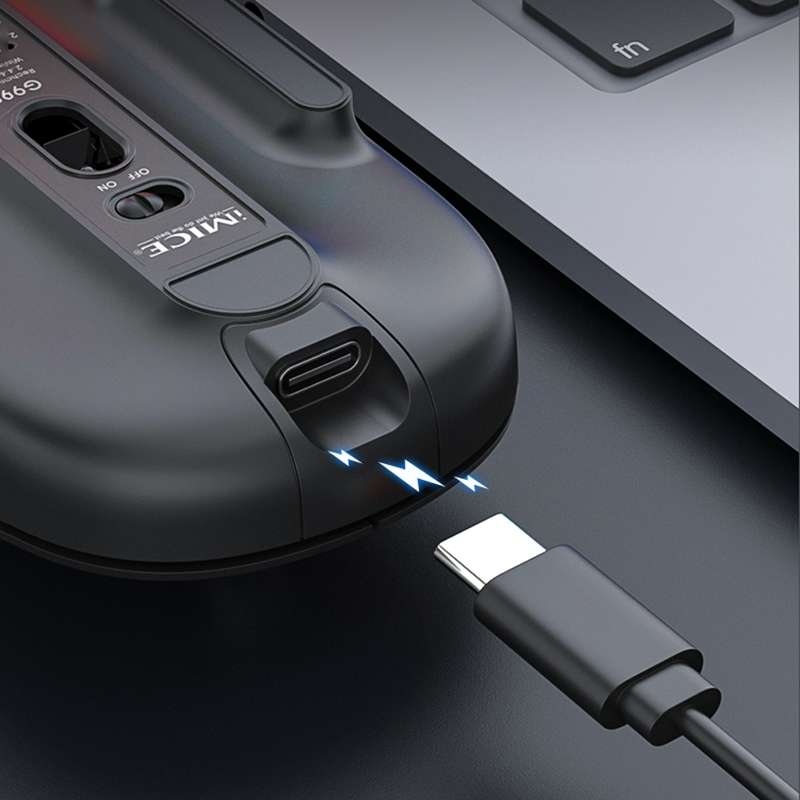 iMICE G901 Bluetooth Dual Mode 7-Button Silent Wireless Gaming Mouse(Black)