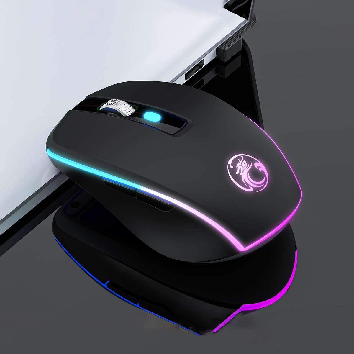 iMICE G903 2.4G Single Mode 6-key Silent Wireless Gaming Mouse(Silver)