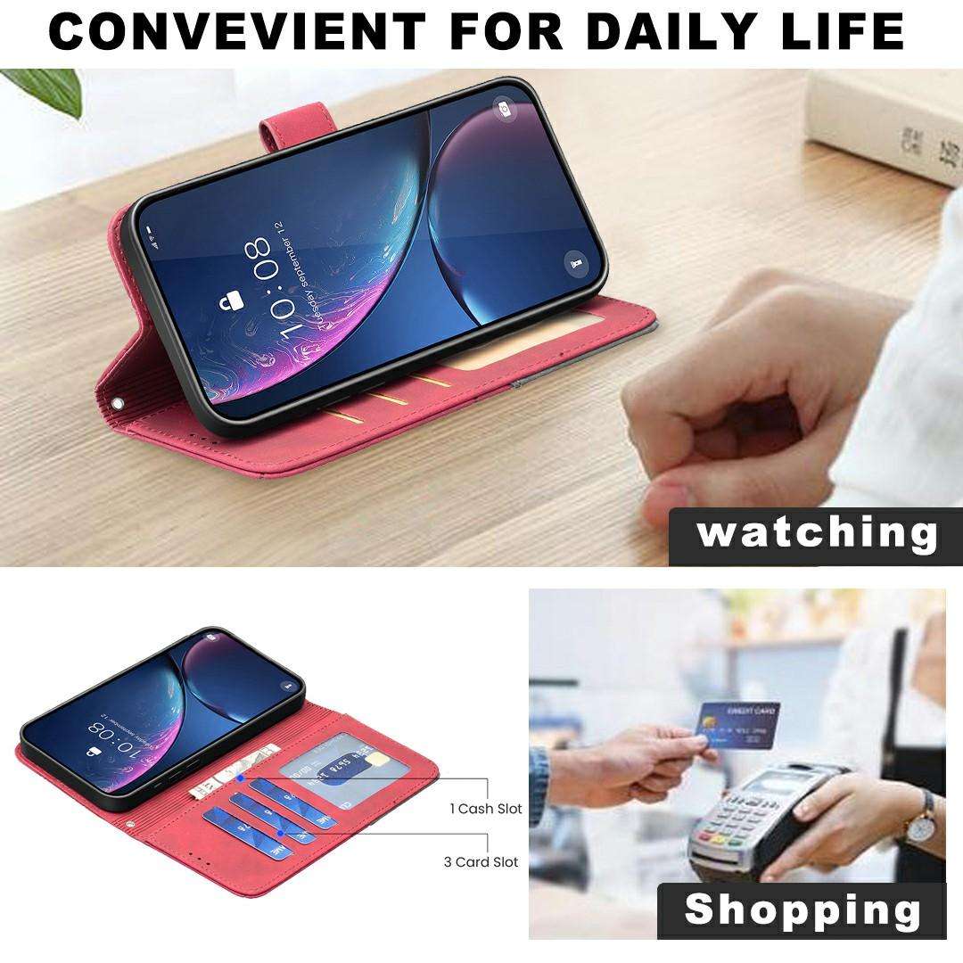 For Samsung Galaxy A37 5G Magnetic Buckle Rhombus Texture Leather Phone Case(Red)