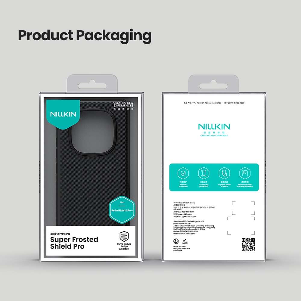 For Redmi Note 14 Pro+ 5G NILLKIN Frosted Shield Pro PC + TPU Phone Case(Black)