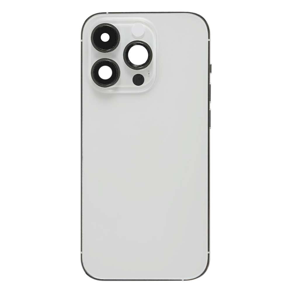 For iPhone 14 Pro Battery Back Cover with Side Keys & Card Tray, Version:CE EU Version(Silver)