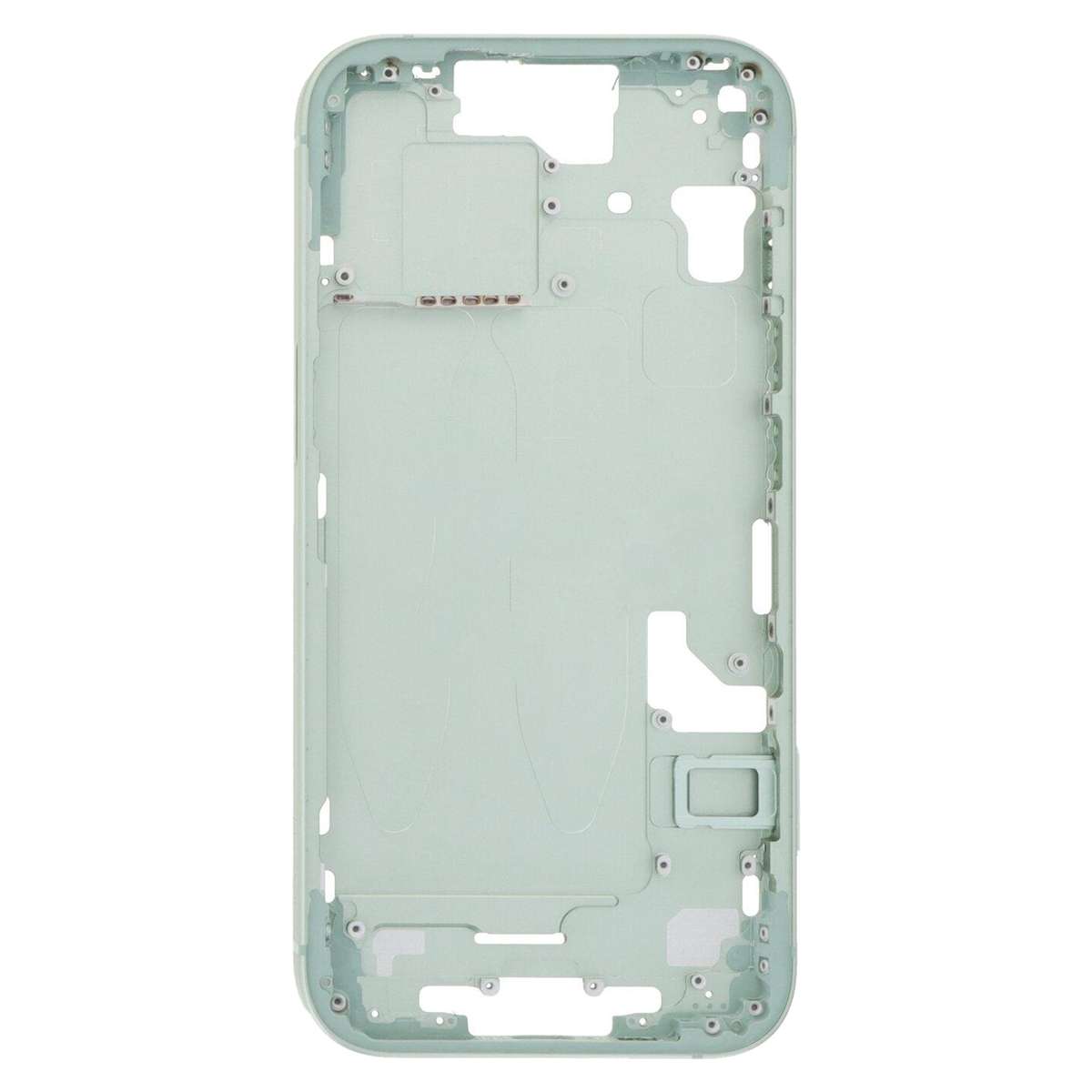 For iPhone 15 Middle Frame Bezel Plate with Side Keys + Card Tray, Version:China Version(Green)