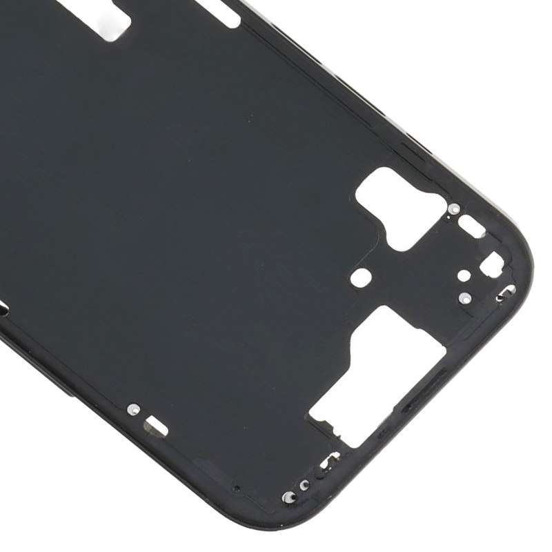 For iPhone 15 Middle Frame Bezel Plate with Side Keys + Card Tray, Version:CE EU Version(Black)