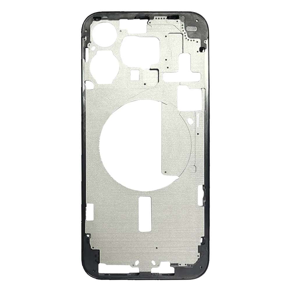 For iPhone 15 Pro Max Middle Frame Bezel Plate with Side Keys + Card Tray, Version:China Version(Bla