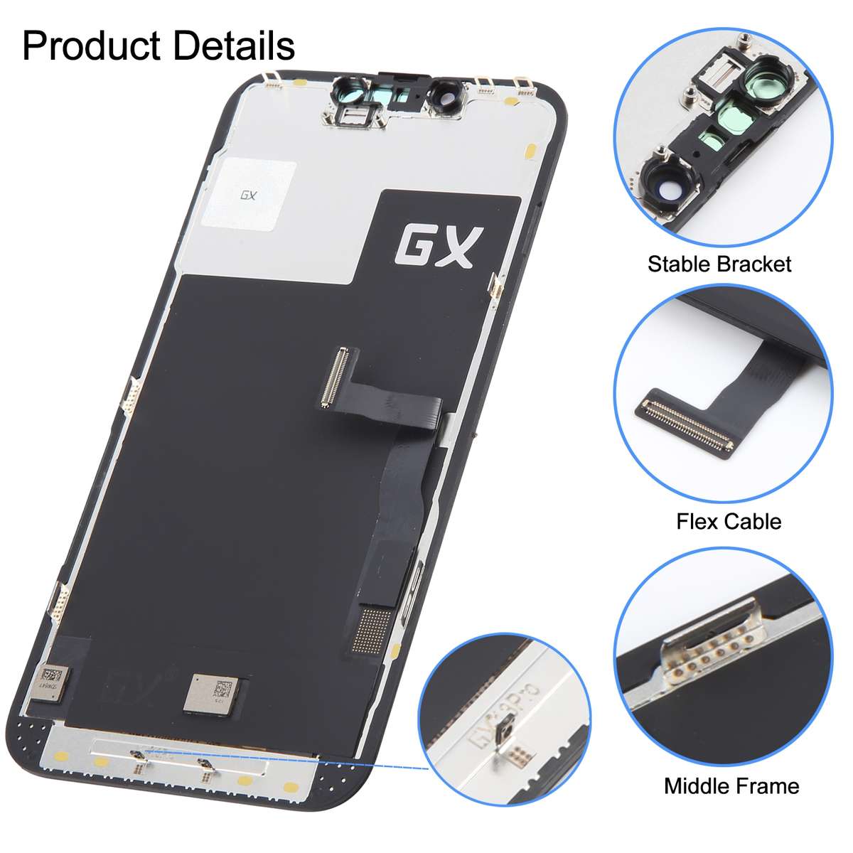 For iPhone 13 Pro Hard GX OLED LCD Screen with Digitizer Full Assembly