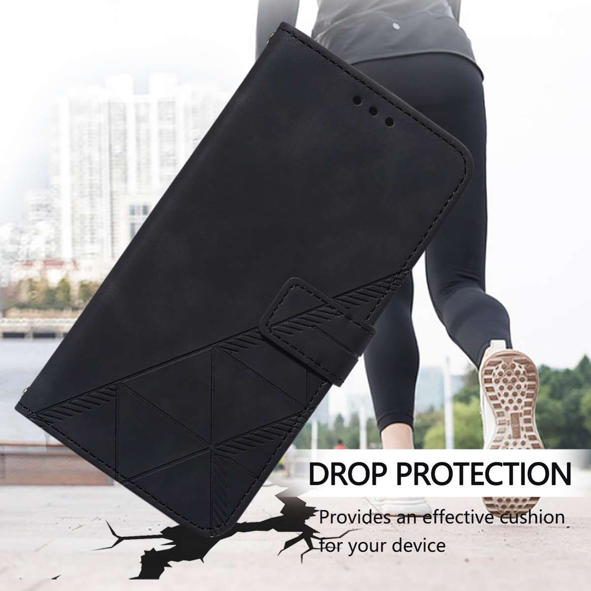 For Redmi K80 / K80 Pro Crossbody 3D Embossed Flip Leather Phone Case(Black)