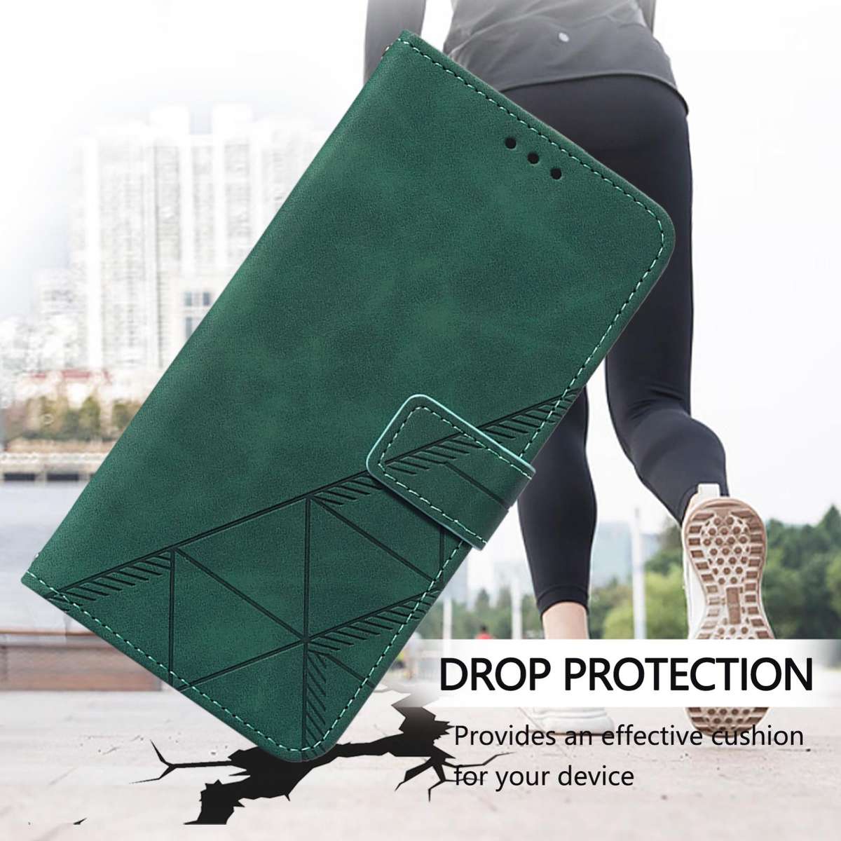 For Redmi Note 14 Pro 5G Global Crossbody 3D Embossed Flip Leather Phone Case(Green)
