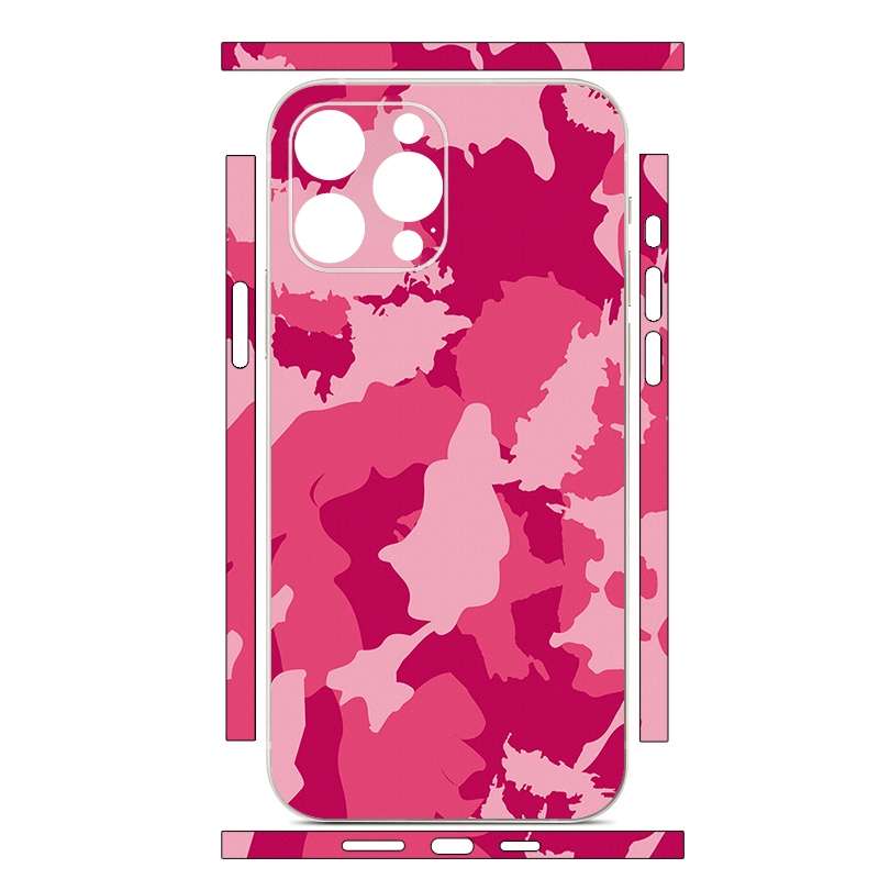 For iPhone 14 Pro Max All-inclusive PET Phone Decal Adhesive Sticker(Rose Pink)