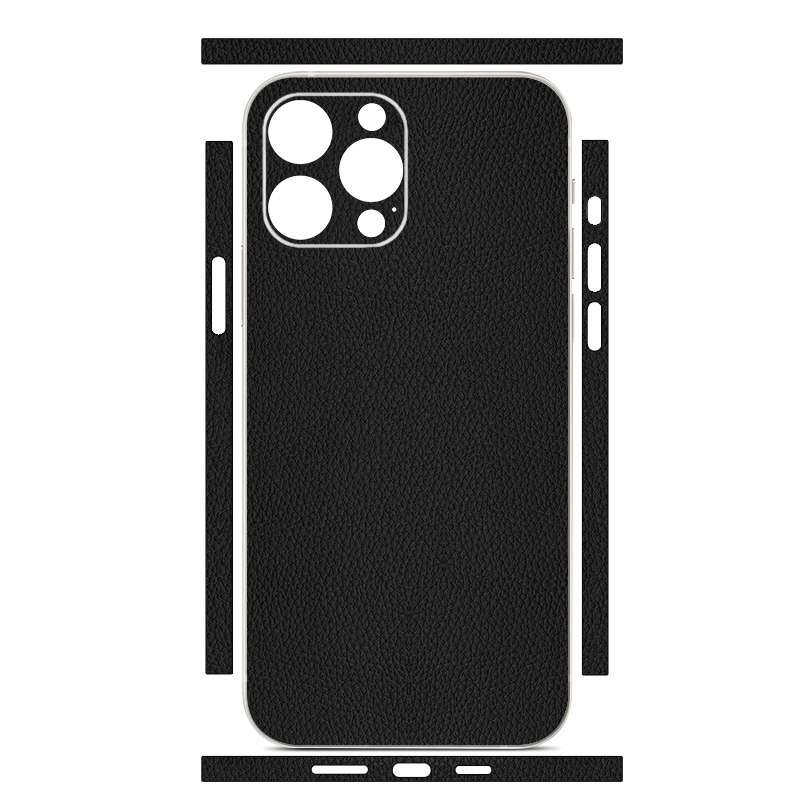 For iPhone 14 Pro Max All-inclusive PET Phone Decal Adhesive Sticker(Black)