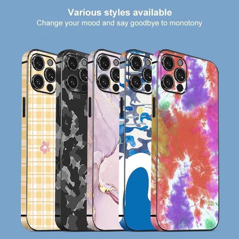 For iPhone 14 Pro Max All-inclusive PET Phone Decal Adhesive Sticker(Black)