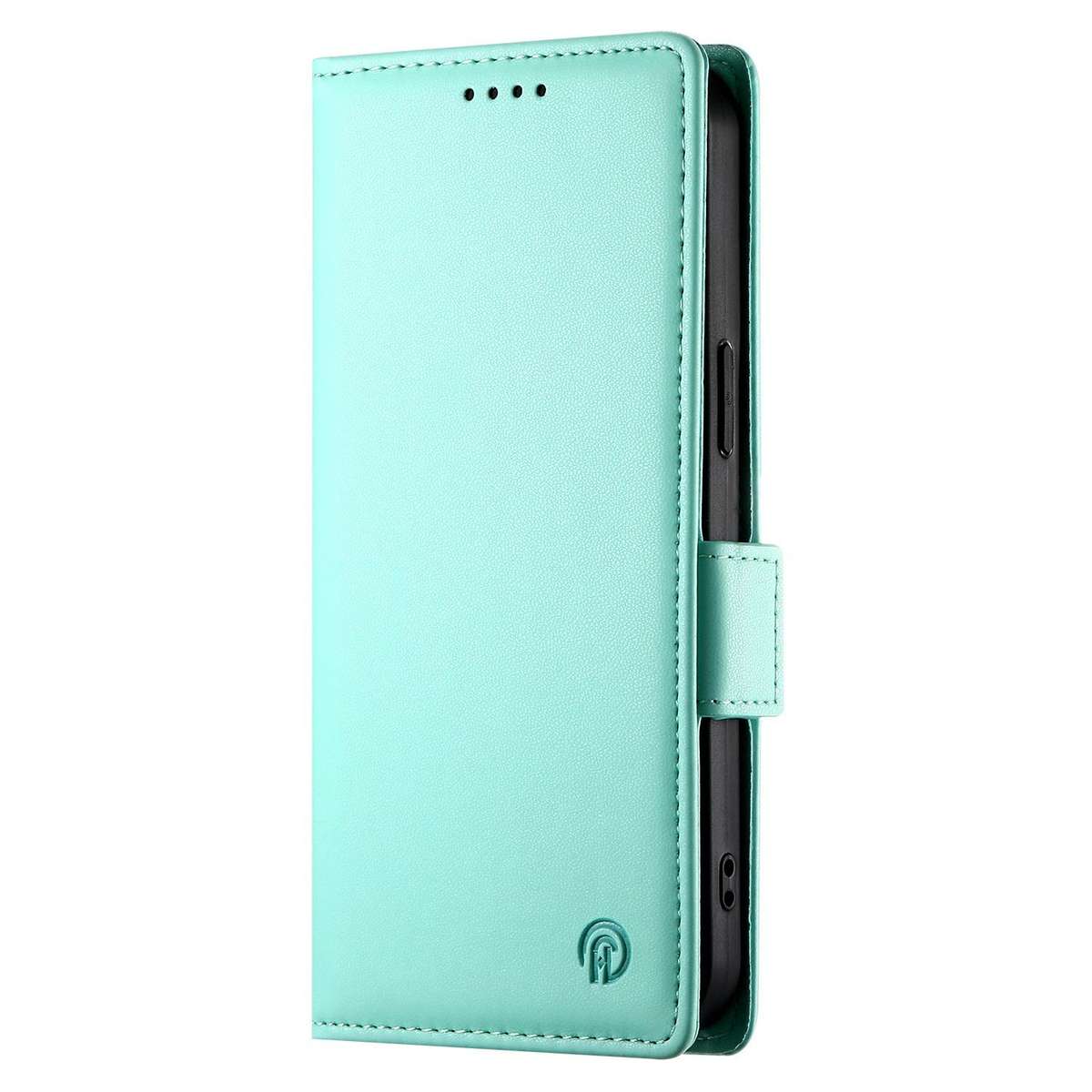 For Honor 600 Lite Global Side Buckle Magnetic Frosted Leather Phone Case(Mint Green)