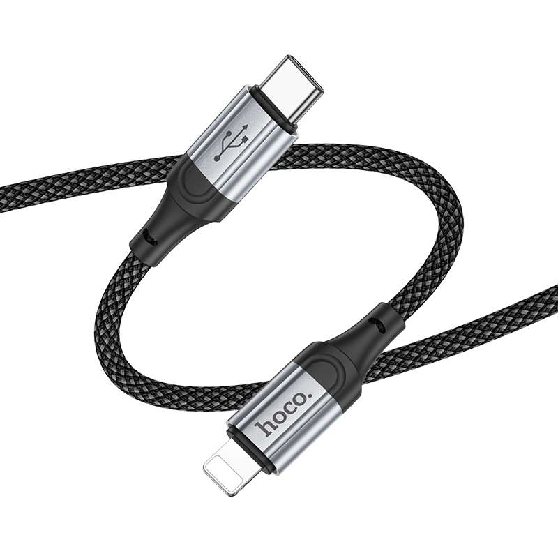hoco X102 USB-C / Type-C to 8 Pin Fresh PD Charging Data Cable, Length:1m(Black)