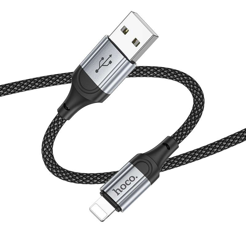 hoco X102 USB to 8 Pin Fresh 2.4A Charging Data Cable, Length:1m(Black)