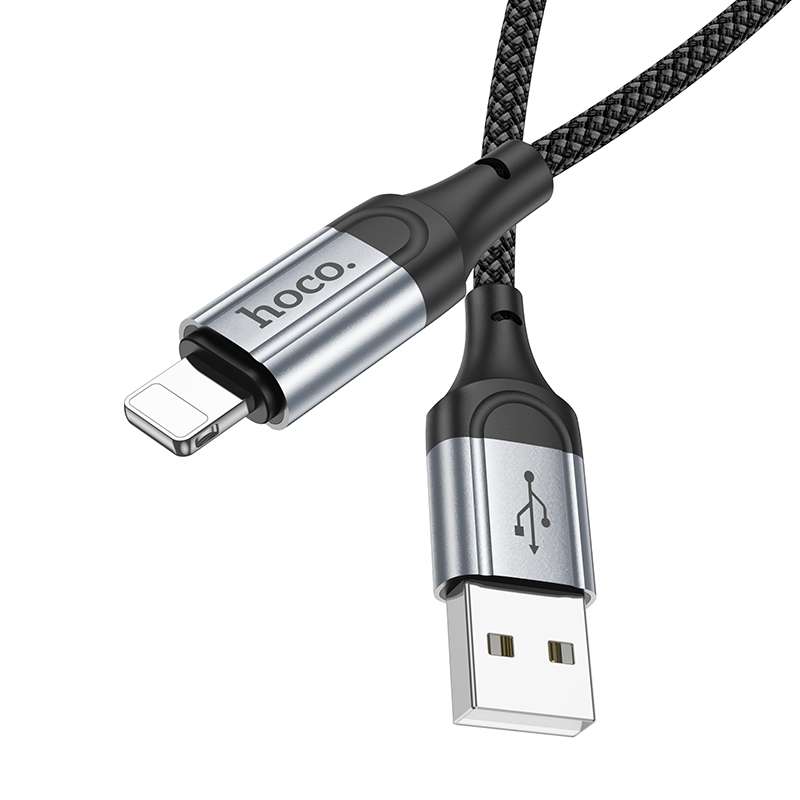 hoco X102 USB to 8 Pin Fresh 2.4A Charging Data Cable, Length:1m(Black)