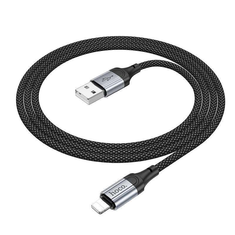 hoco X102 USB to 8 Pin Fresh 2.4A Charging Data Cable, Length:1m(Black)