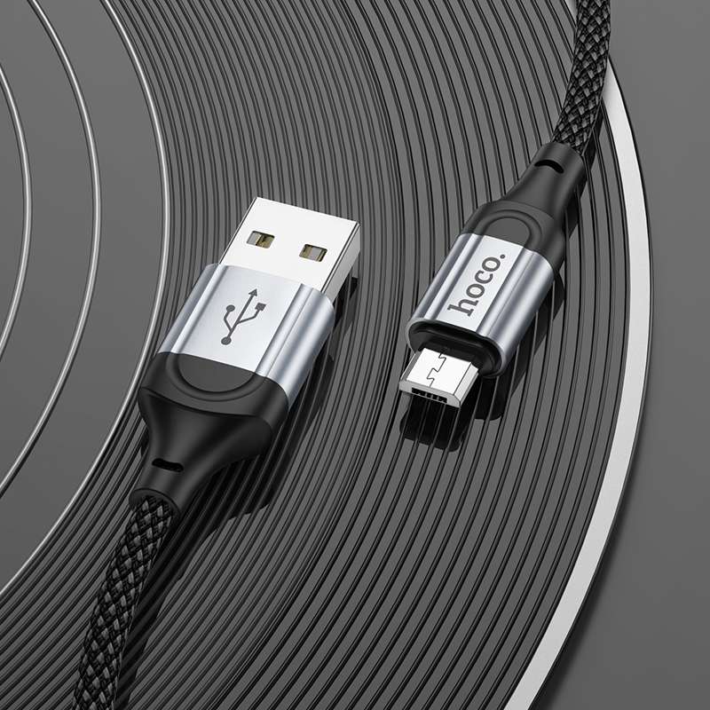 hoco X102 USB to Micro USB Fresh 2.4A Charging Data Cable, Length:1m(Black)