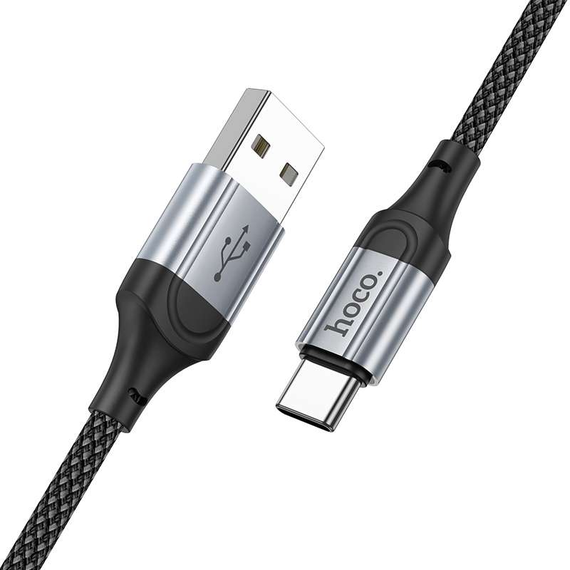hoco X102 USB to USB-C / Type-C Fresh 3A Charging Data Cable, Length:1m(Black)